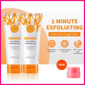 ২ পিছ Orange Exfoliating Whitening Gel + ২ পিছ Lip Mask (Free)